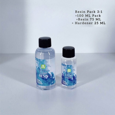 Picture of Epoxy resin and hardner A and b crystal clear ab glue 100 ml A75/B25 -CLEAR
