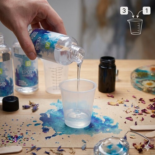 Picture of Epoxy resin and hardner A and b crystal clear ab glue 100 ml A75/B25 -CLEAR