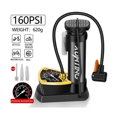 Picture of Portable Foot Pump with Dual-Purpose Nozzle for Bike & Car-Multicolor