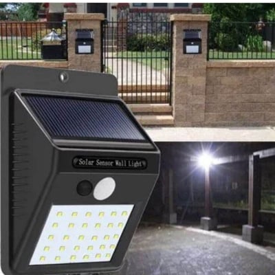 Picture of 30-LED Solar PIR Motion Sensor Security Light - 400LM-Black