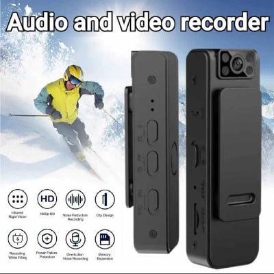 Picture of L8 Mini Clip 1080P WiFi Body Camera with Night Vision-Black