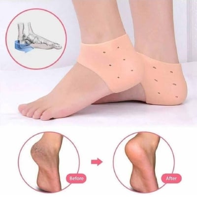 Picture of Silicone Gel Heel Protector Socks - 1 Pair-Multicolor