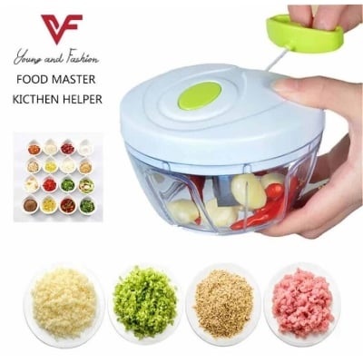 Picture of 900ml 5-Blade Multifunction Manual Vegetable, Meat & Fruit Chopper-Multicolor