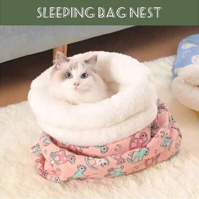 Picture of Soft Warm Cat Sleeping Bag & Tunnel Bed for 2.5-7kg Cats-Multicolor