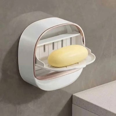 Picture of Punch-Free Flip-Top Soap Holder with Lid & Drain-Multicolor