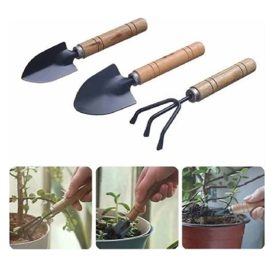 Picture of 3-Piece Mini Gardening Hand Tool Set-Multicolor