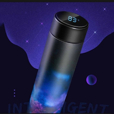 Picture of 500ml Stainless Steel Vacuum Flask with LED Temperature Display-Black