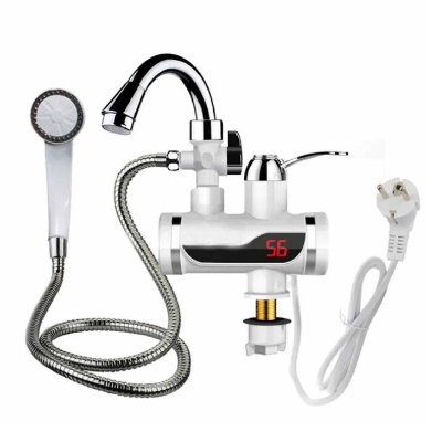 Picture of Electric Instant Hot Water Tap with Shower Head-White