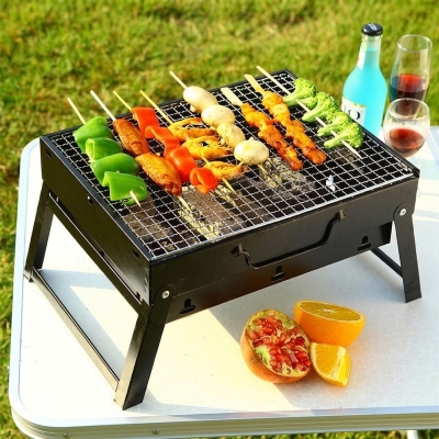 Picture of 17-Inch Stainless Steel Portable BBQ Grill-Black 3kg