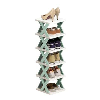 Picture of 5-Layer Foldable Shoe Rack & Storage Organizer-Multicolor