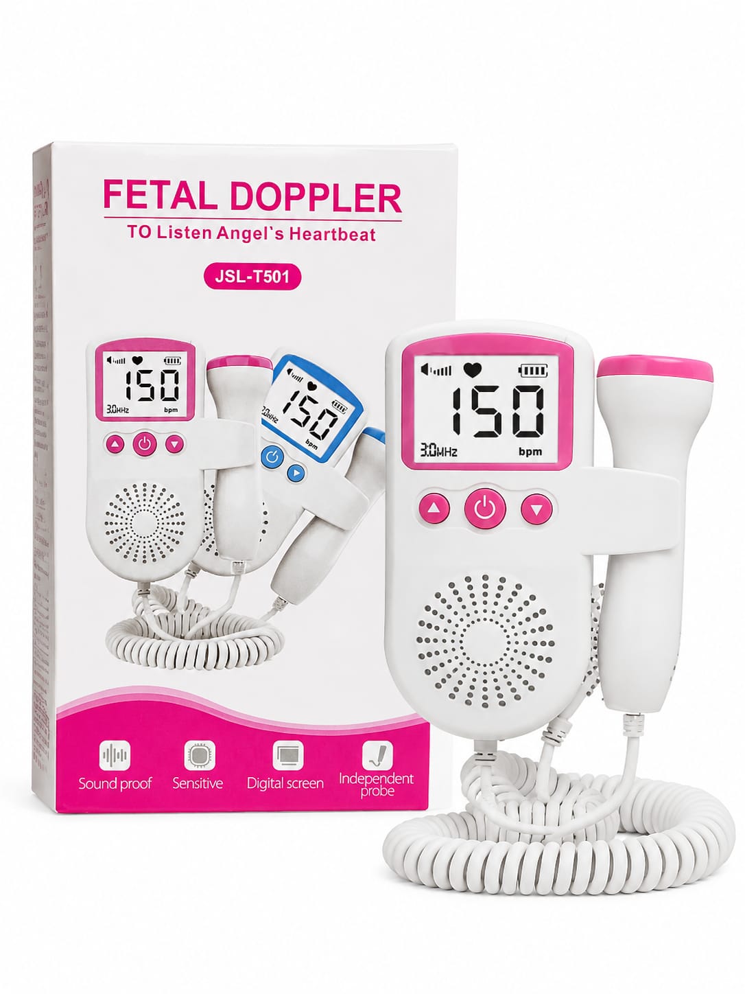 Picture of JSL-T501 Fetal Doppler Advanced Digital Fetal Heartbeat Monitor