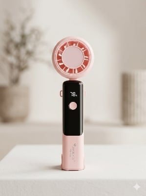Picture of Joykaly Portable Handheld Fan Rechargeable (Model: YG-755) Mini Cooling Fan with Powerful Airflow