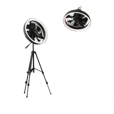 Picture of JISULIFE FA17 Outdoor LED Ceiling Fan With Long Tripod Stand-Black
