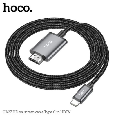 Picture of Hoco Ua27 Usb-c to Hdtv Hd on-screen Male to Male Cable-Black
