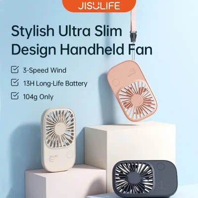 Picture of JISULIFE FA49 Rechargeable Handheld Fan 2000mAh-Blue