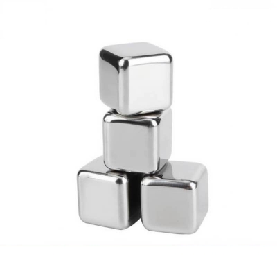 Picture of Circle Joy Stainless Steel Ice Cubes 4 Pices-White