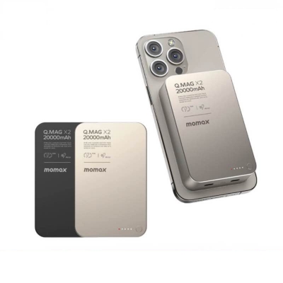 Picture of Momax Q.Mag X2 Gen 2 20000mAh Magnetic Wireless 15W Power Bank-Black