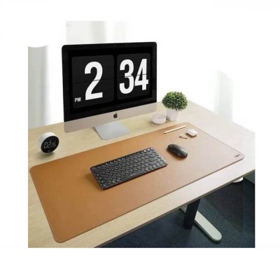 Picture of XIAOMI Mijia Office Mouse Pad Double Layer Solid Color Leather Cork Gaming Desk Dirt Resistant Large Waterproof For Mouse Pad-Black