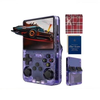 Picture of R36S Retro Game Console 64GB 21000+ Games Linux and PSP Gaminig System 3.5 Inch IPS Screen Portable Pocket Game Player for Kids B Easy to Use-Black