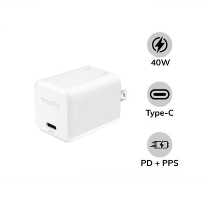 Picture of Mophie Speedport 40 40W GaN Charger 1C USB-C-White