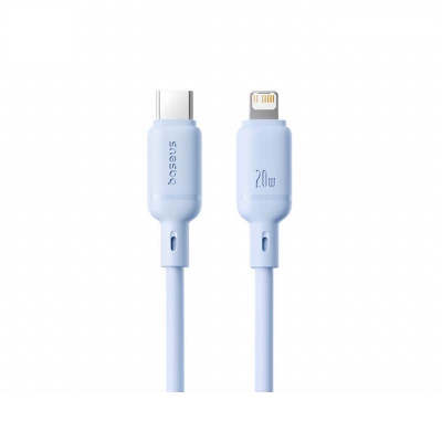 Picture of Baseus Cable For Iphone 14 13 12 11 Series Type-c to Lightning PD 20W Silky Series Fast Charging Galaxy-sky blue