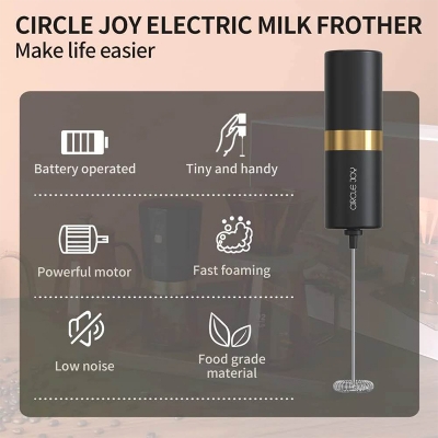 Picture of Xiaomi CIRCLE JOY Silver Knight Milk Frother Handheld Coffee, Drink Mixer-Black