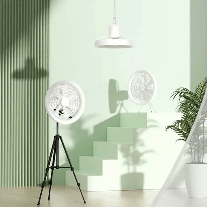 Picture of JISULIFE FA17 Outdoor LED Ceiling Fan With Long Tripod Stand-Black