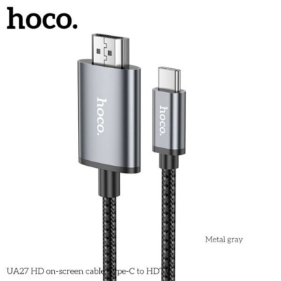 Picture of Hoco Ua27 Usb-c to Hdtv Hd on-screen Male to Male Cable-Black