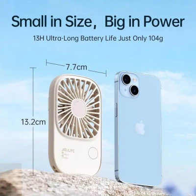Picture of JISULIFE FA49 Rechargeable Handheld Fan 2000mAh-Blue