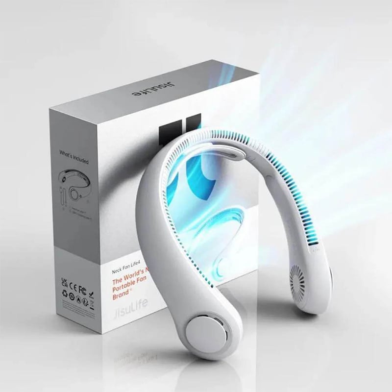 Picture of JisuLife Neck Fan Life4 – Ultimate Wearable Cooling Solution-White