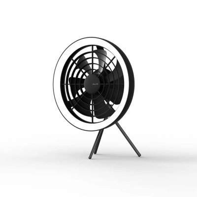 Picture of JISULIFE FA17 Rechargeable Fan with LED Light and Table Tripod-Black