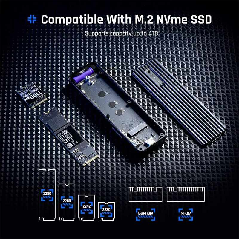 Picture of Dockcase Explorer Edition Smart M.2 NVMe SSD Enclosure Pro-Neutral