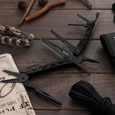 Picture of Xiaomi Nextool NE0123 Outdoor Multifunctional Tool 10 in 1 Stainless Steel Knife-Black