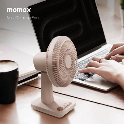 Picture of Momax 1°Pod Desktop Wireless Ultra Quiet Mini Fan-Grey