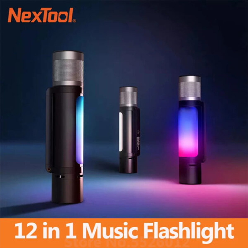 Picture of NexTool Outdoor 12 in 1 Thunder Music Flashlight 900lms-Black