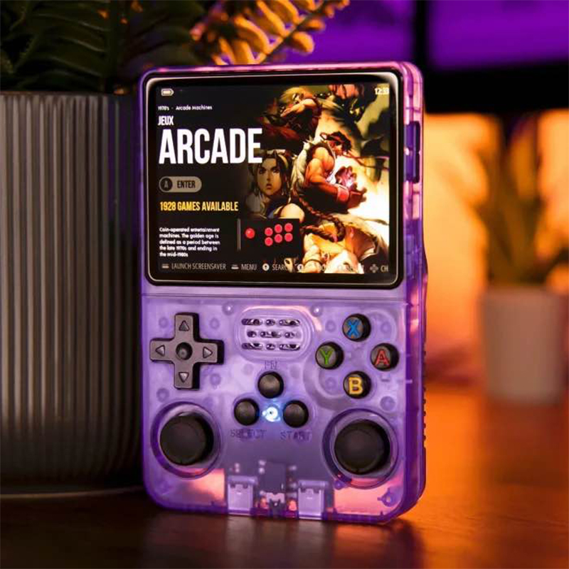 Picture of R36S Retro Game Console 64GB 21000+ Games Linux and PSP Gaminig System 3.5 Inch IPS Screen Portable Pocket Game Player for Kids B Easy to Use-Black