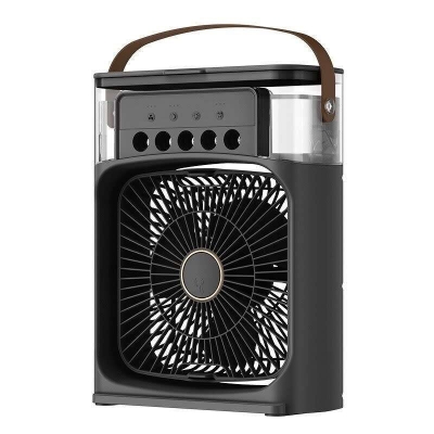 Picture of Air Cooler Fan Humidifier Fan Water Mist Fan with RGB light- Non rechargeable-Multicolor