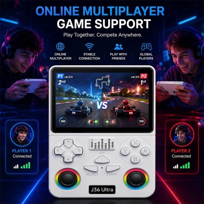 Picture of J36 Ultra All-in-One Handheld Gaming Console WiFi & YouTube Streaming and Global Network Connection support-White