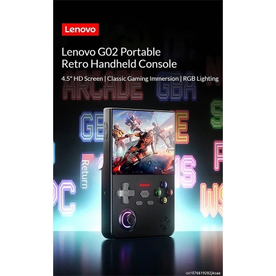 Picture of Lenovo G02 Handheld Game Console Linux Retro Video Games Player 4000mAh Support Many Classic Games With 60Hz Amoled Quality IPS Screen-Black