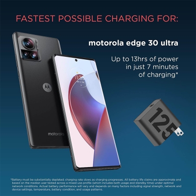 Picture of Motorola TurboPower 125W GaN Charger with 6.5A e-Marked USB-C to USB-C Cable-Black