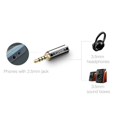 Picture of UGREEN 20501 2.5mm Male to 3.5mm Female Adapter