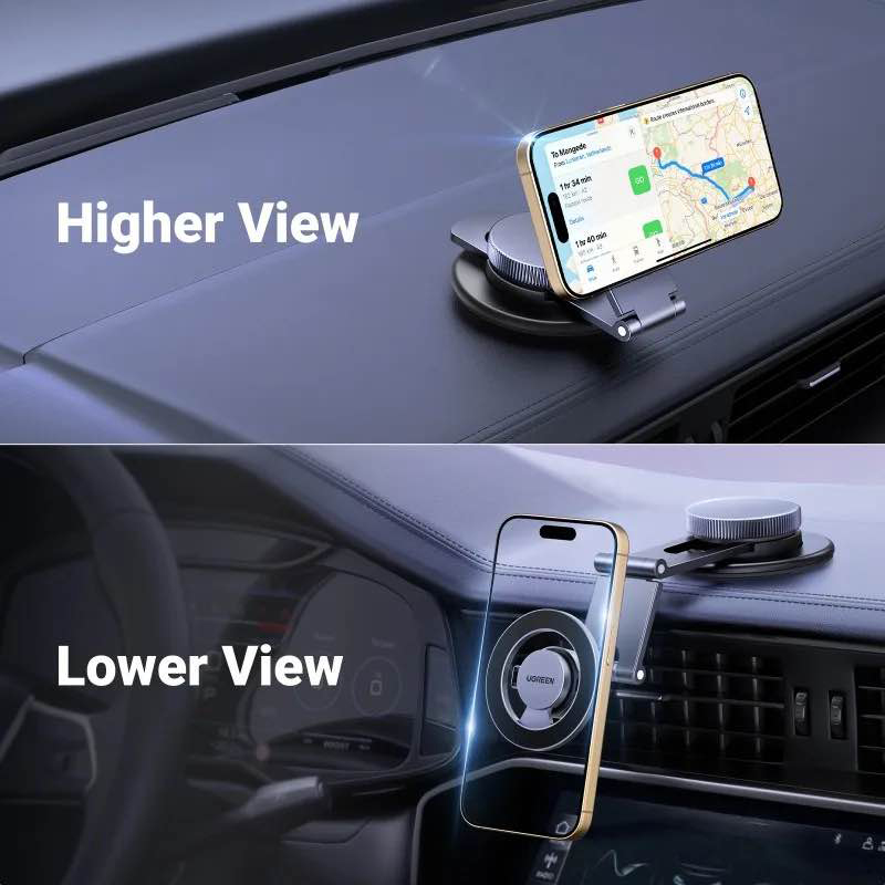 Picture of UGREEN Magnetic 360 Rotatable Retractable Car Phone Holder Metal 45577-Black