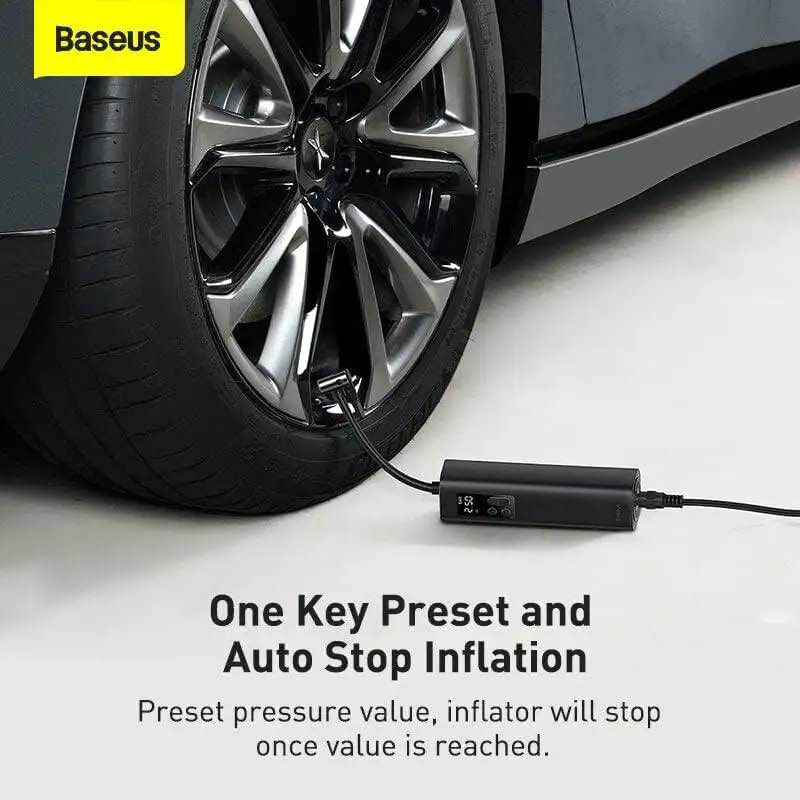 Picture of Baseus Mini Car Air Compressor 12V 150PSI Portable Car Tire Inflator Smart Digital Inflatable Pump For Car Bicycle Boat Air Pump