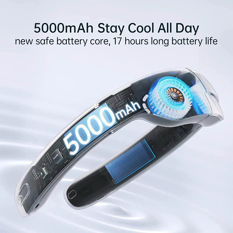 Picture of JISULIFE FA45 NeckFan Pro1 5000mAh with LED Display-Blue