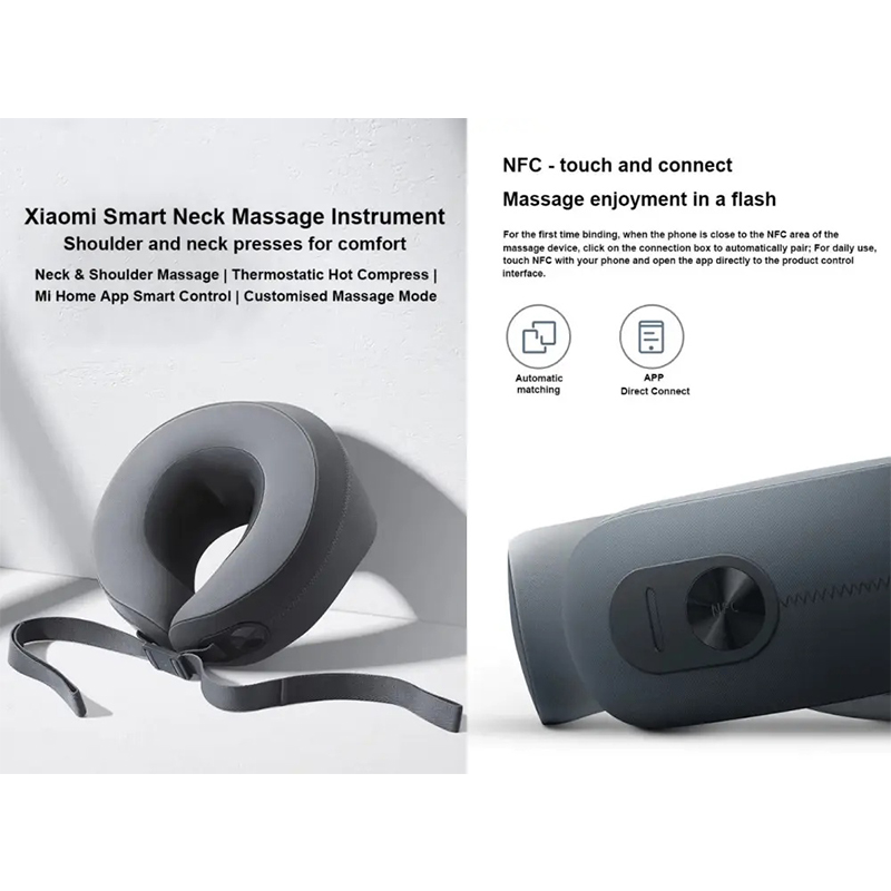 Picture of Xiaomi Mijia Smart Neck Massage Relief Neck Shoulder Pain Work with Mi Home App 2550mAh-Black