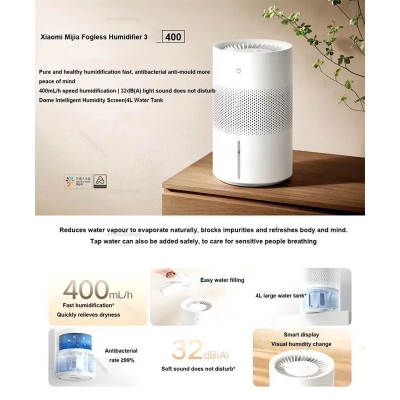 Picture of Xiaomi Mijia Fogless Air Humidifier 3 Work with Mi Home APP 4L-White