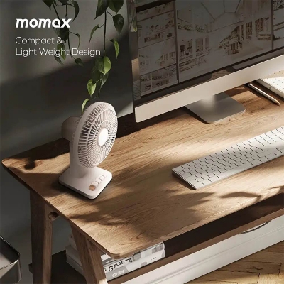 Picture of Momax 1°Pod Desktop Wireless Ultra Quiet Mini Fan-Grey