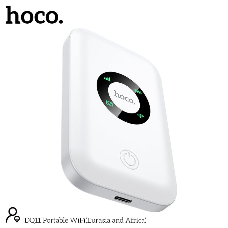 Picture of Hoco DQ11 4G Pocket Router WiFi 6 | 12-Hour Backup | Supports All BD SIM-White