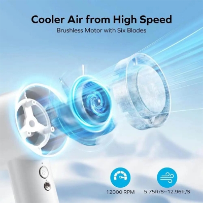Picture of Momax Ultra Freeze Portable Icy Cooling Fan-White