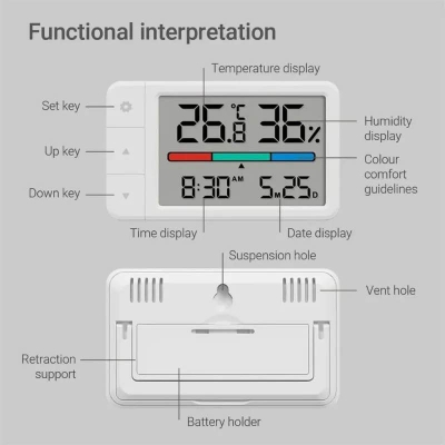 Picture of Xiaomi MiaoMiaoCe MHO-C306 Thermometer Hygrometer | Accurate Temperature & Humidity Monitor-White